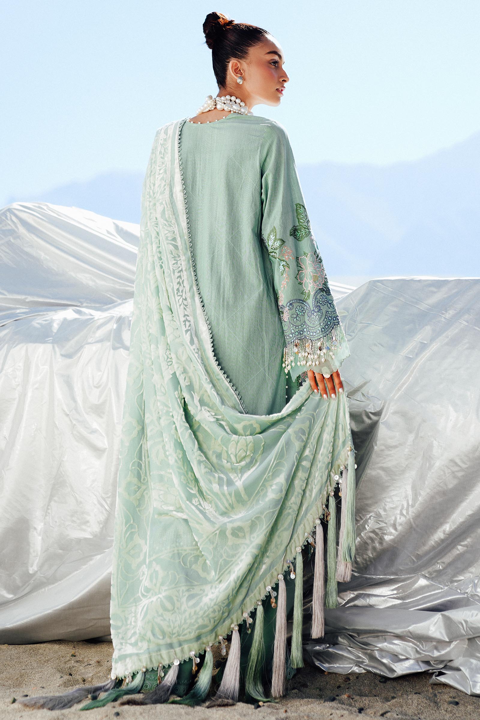 Sana Safinaz | Winter Shawl 24 | S241-005A-3CP - House Of Anaya