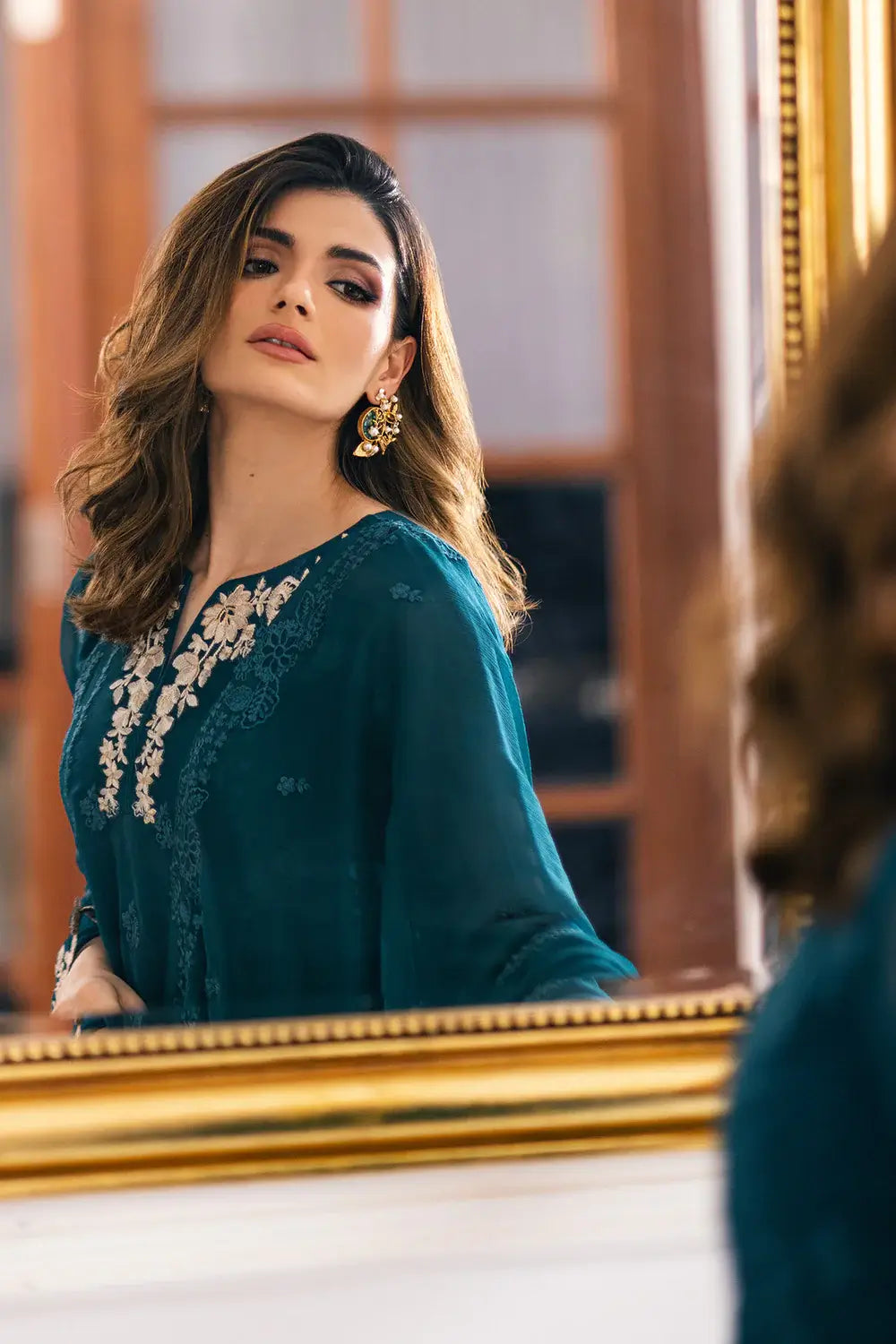 Azure | Embroidered Ensembles 23 | Seaweed - House Of Anaya