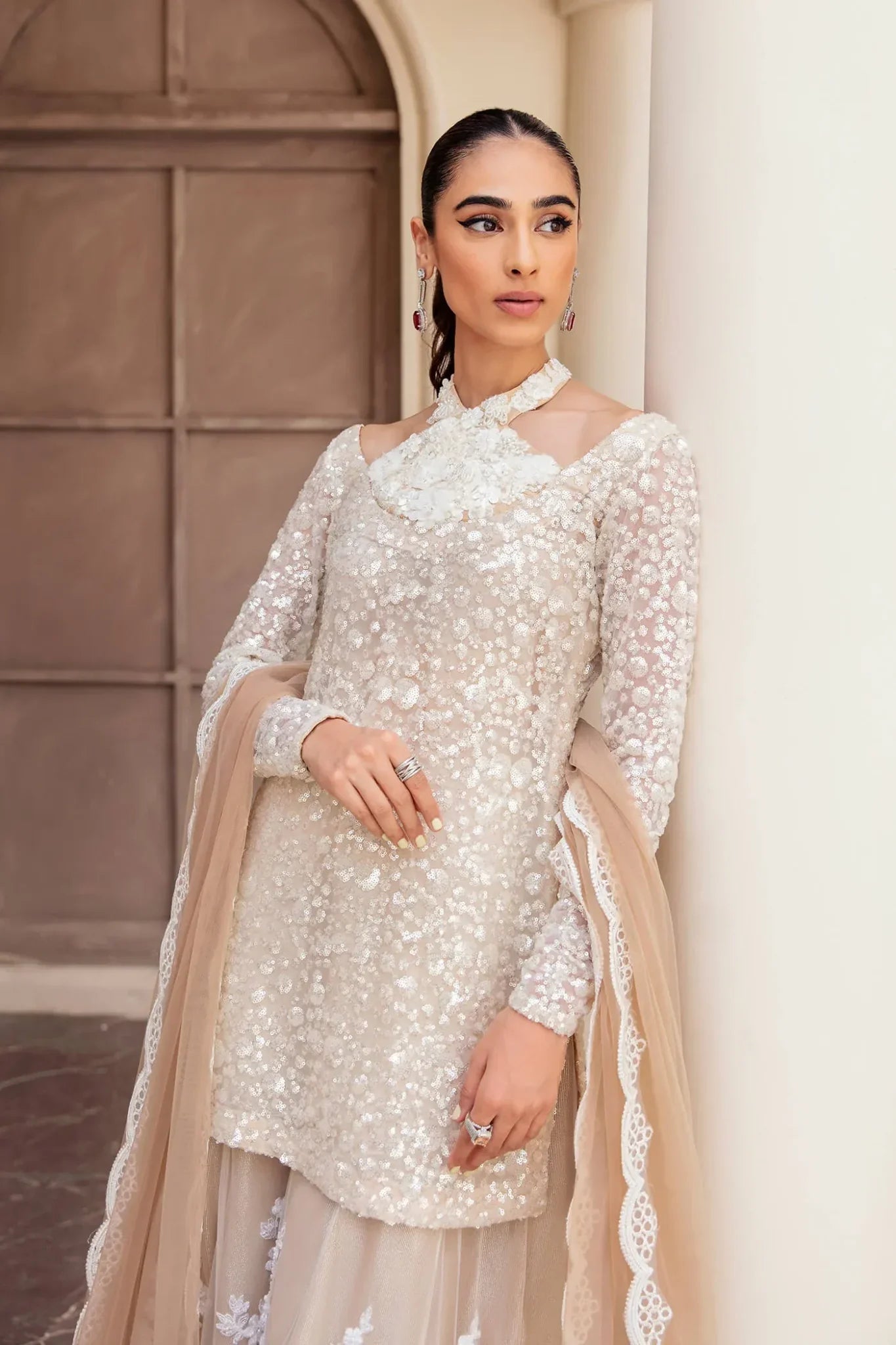 Musferah Saad | Symphony Wedding Formals | Radiant Pearl