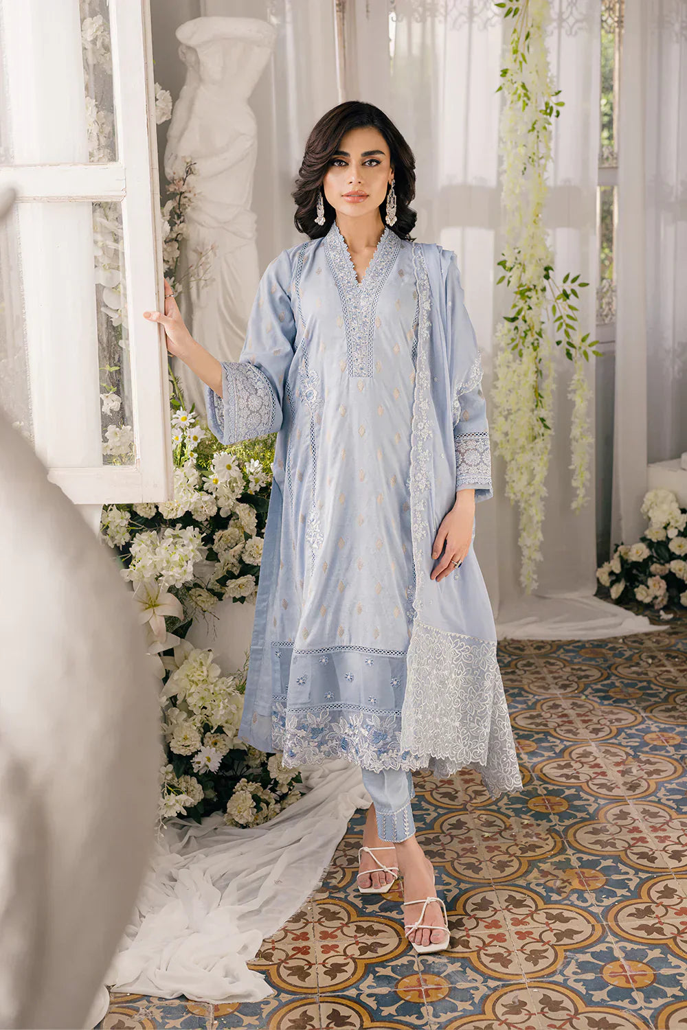 Azure | Ensembles Embroidered Formals | Slate Symphony - House Of Anaya