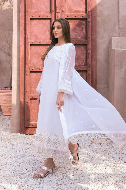 Azure | Embroidered Ensembles 3 Pcs | Snow Haze - House Of Anaya