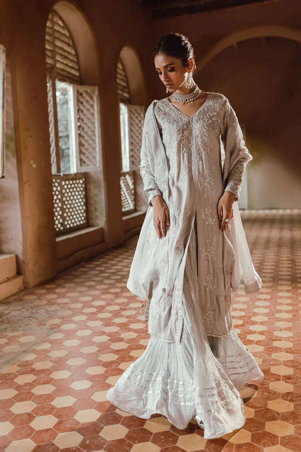 Azure | Embroidered Formals | Snowfall - House Of Anaya