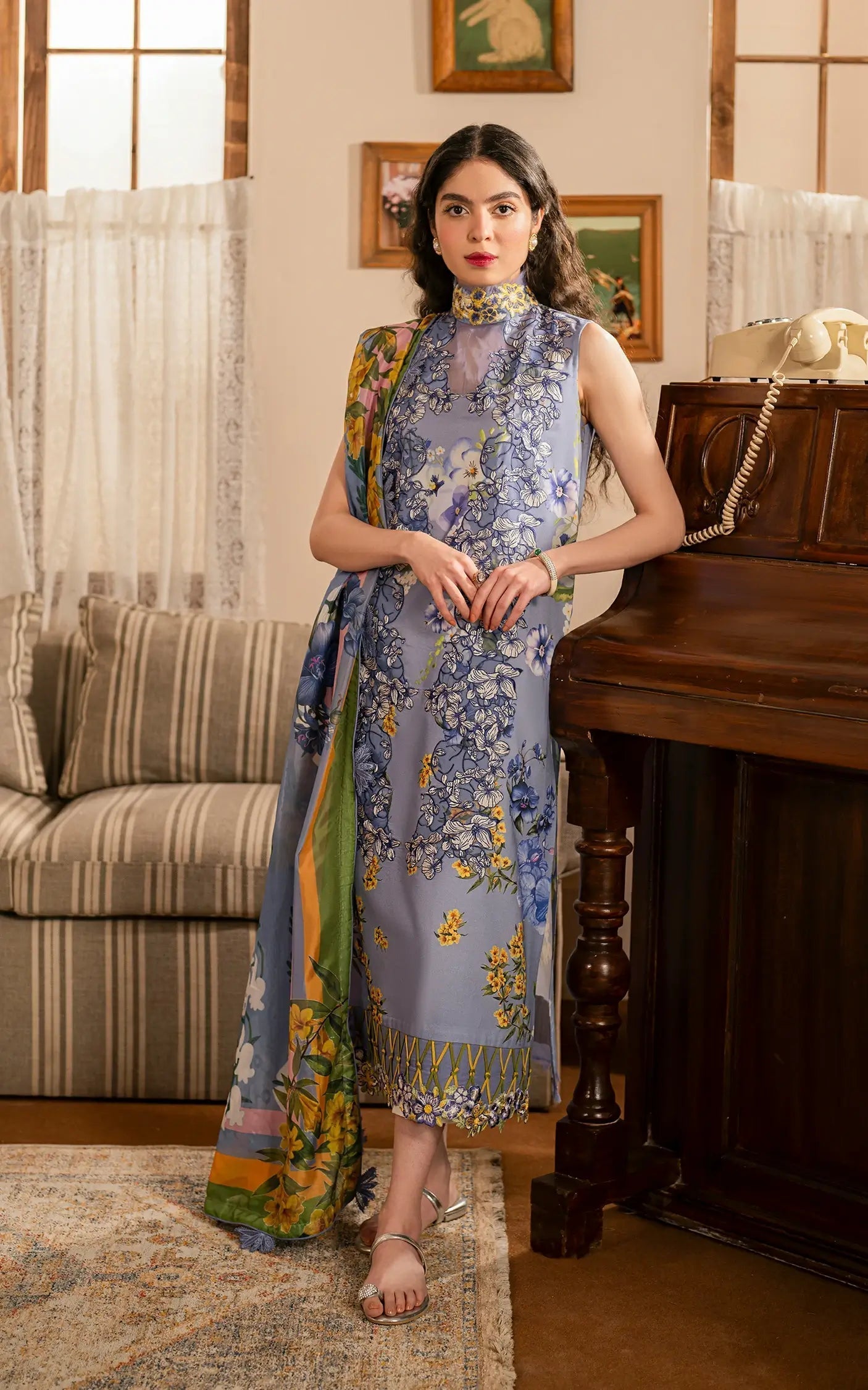 Asifa and Nabeel | Meraki Vintage 25 | Sunehri (MVL25-02) - House Of Anaya