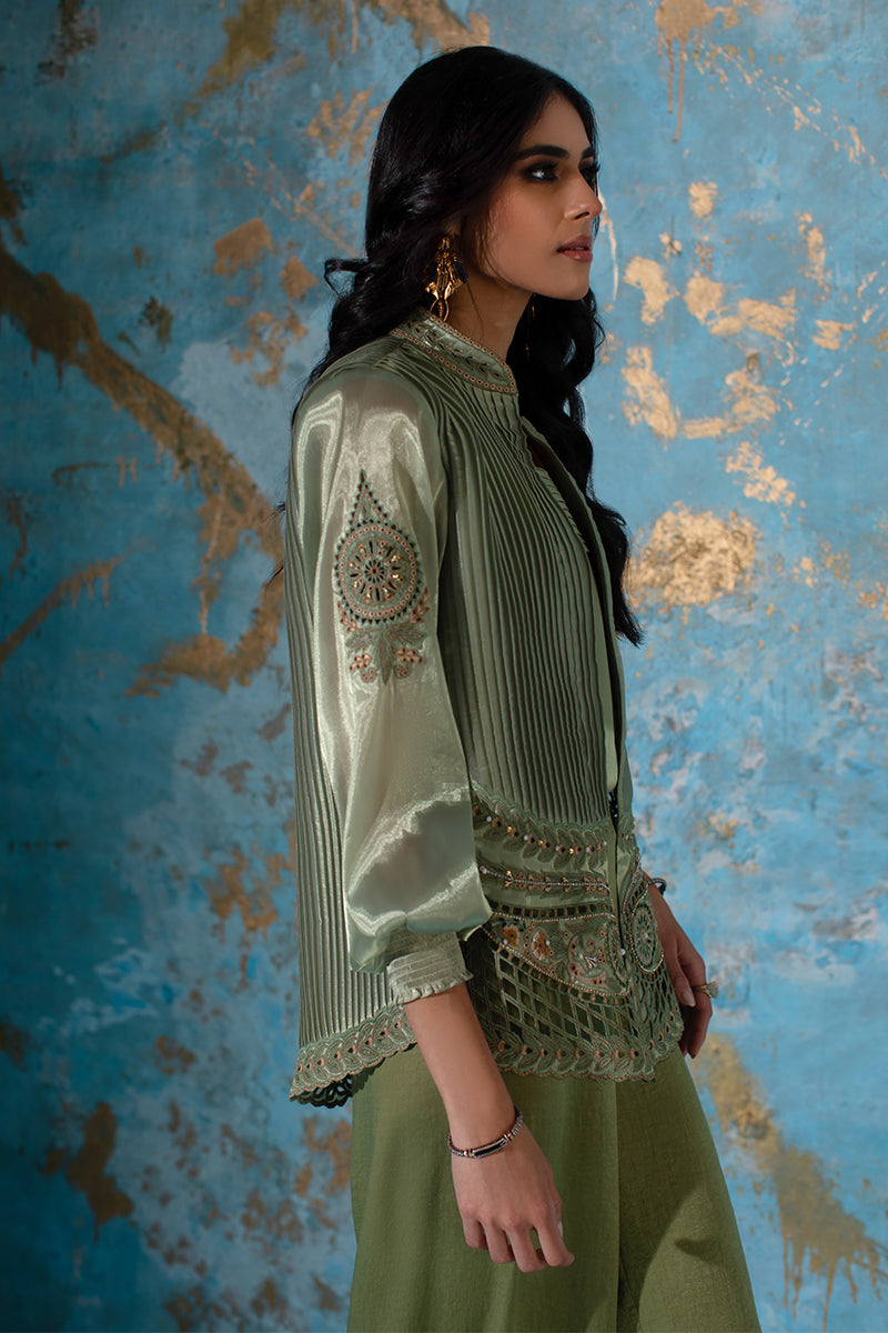 Wardha Saleem | Luxury Pret Fusion Wear | CHANTAL - JACKET SET (3 PC) - House Of Anaya