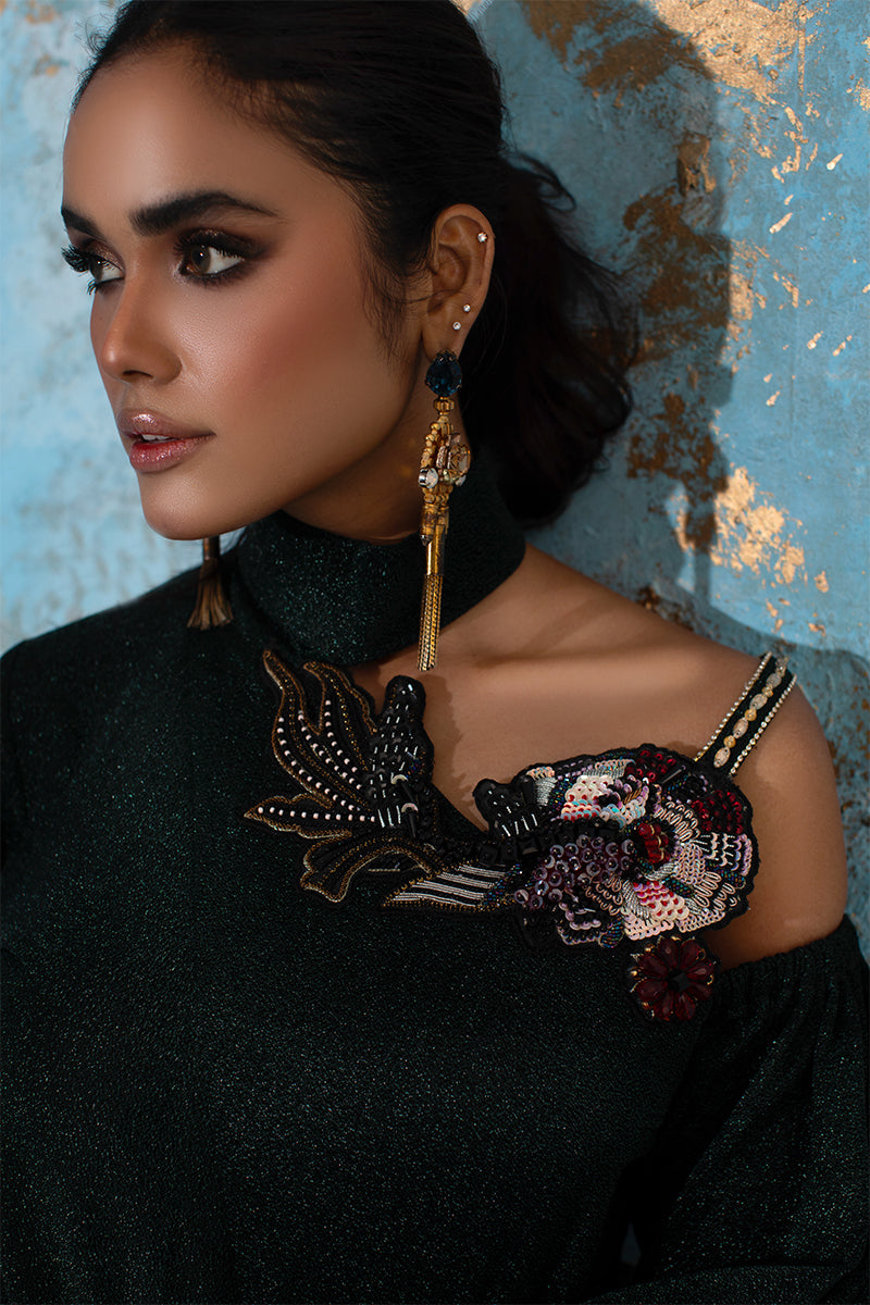 Wardha Saleem | Luxury Pret Fusion Wear | IVY - FORMAL DRAPE - House Of Anaya