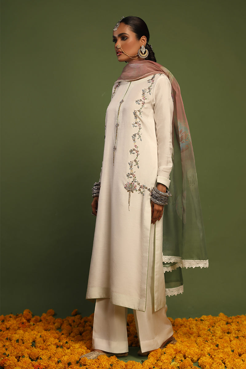 Wardha Saleem | Luxury Pret Traditional Wear | KANWAL - SHIRT WITH PANTS (2 PC) - House Of Anaya