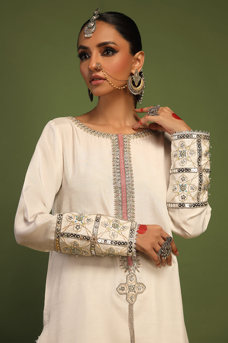 Wardha Saleem | Luxury Pret Traditional Wear | AKS - SHIRT WITH PANTS (2 PC) - House Of Anaya