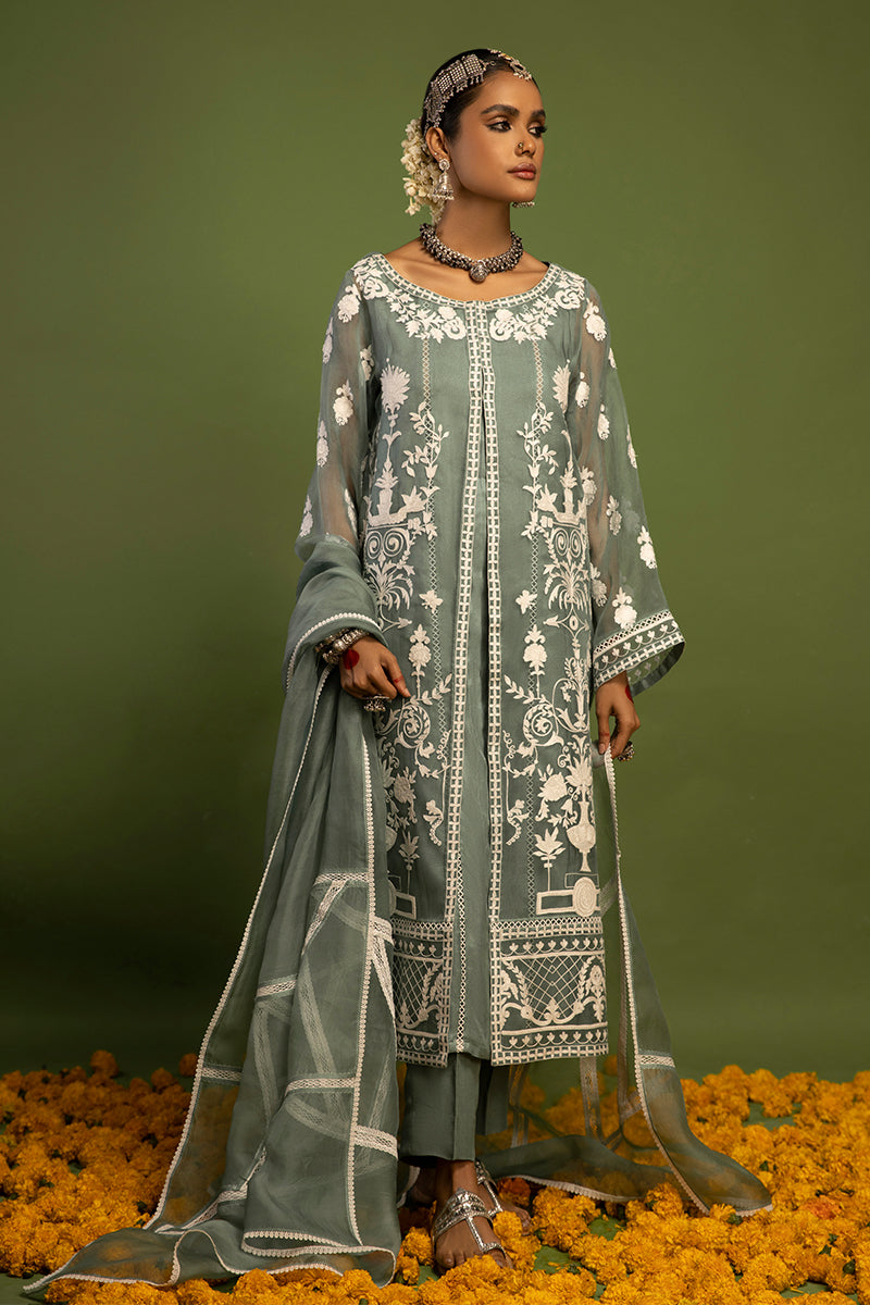 Wardha Saleem | Luxury Pret Traditional Wear | SHAJAR - AARI WORK (2 PC) - House Of Anaya