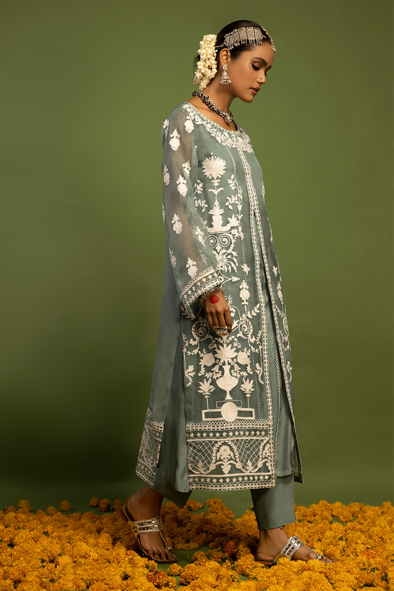 Wardha Saleem | Luxury Pret Traditional Wear | SHAJAR - AARI WORK (2 PC) - House Of Anaya