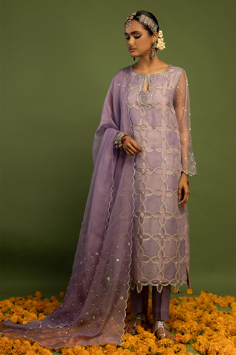 Wardha Saleem | Luxury Pret Traditional Wear | SARAAB - LILAC HEAVY FORMAL (2 PC) - House Of Anaya