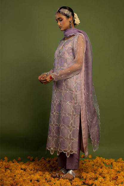 Wardha Saleem | Luxury Pret Traditional Wear | SARAAB - LILAC HEAVY FORMAL (2 PC) - House Of Anaya