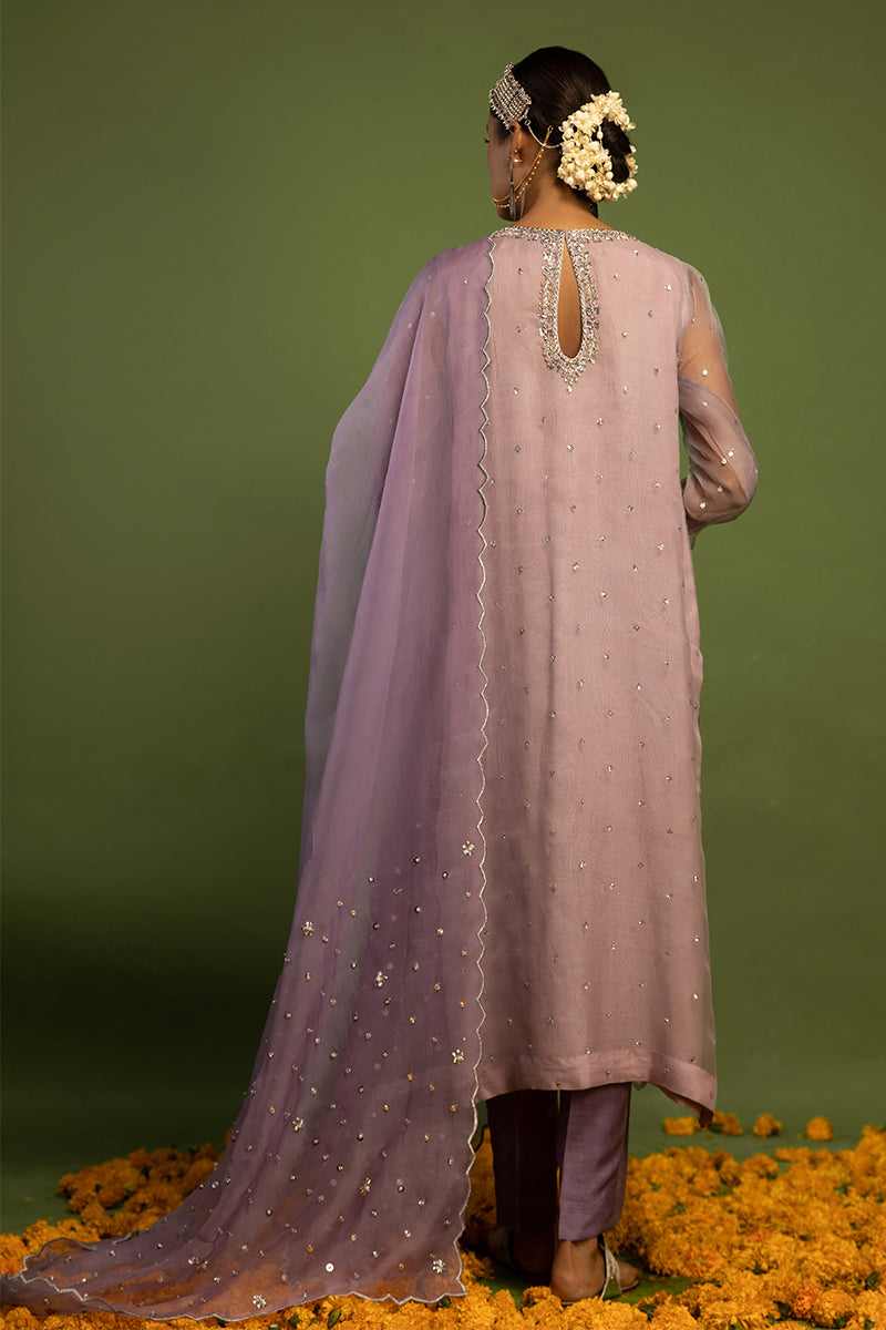 Wardha Saleem | Luxury Pret Traditional Wear | SARAAB - LILAC HEAVY FORMAL (2 PC) - House Of Anaya
