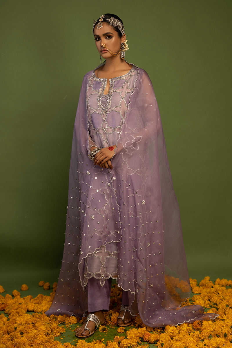 Wardha Saleem | Luxury Pret Traditional Wear | SARAAB - LILAC HEAVY FORMAL (2 PC) - House Of Anaya