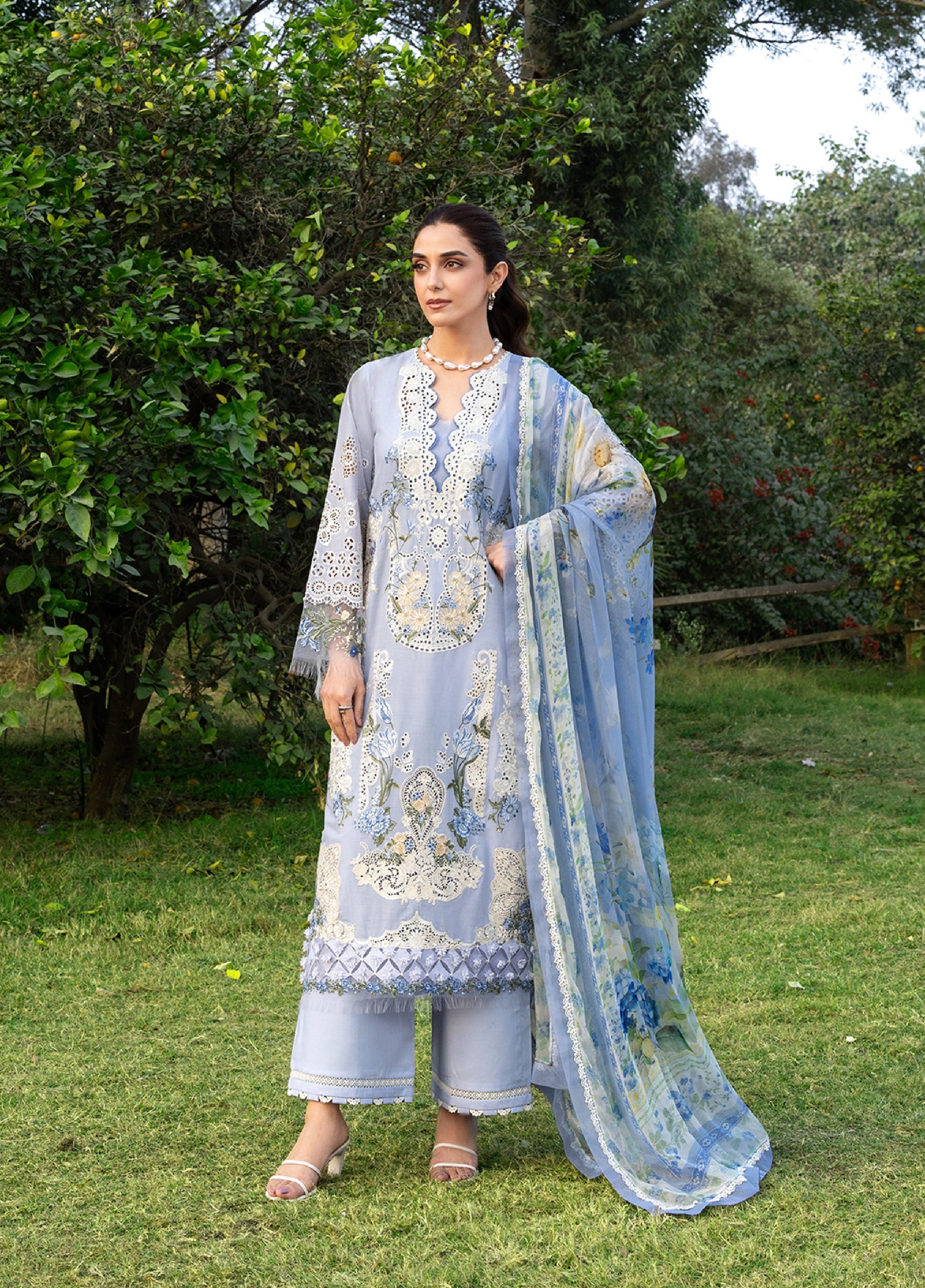 Elaf Premium | Eid Lawn'26 | ELY-12 SKY BLISS