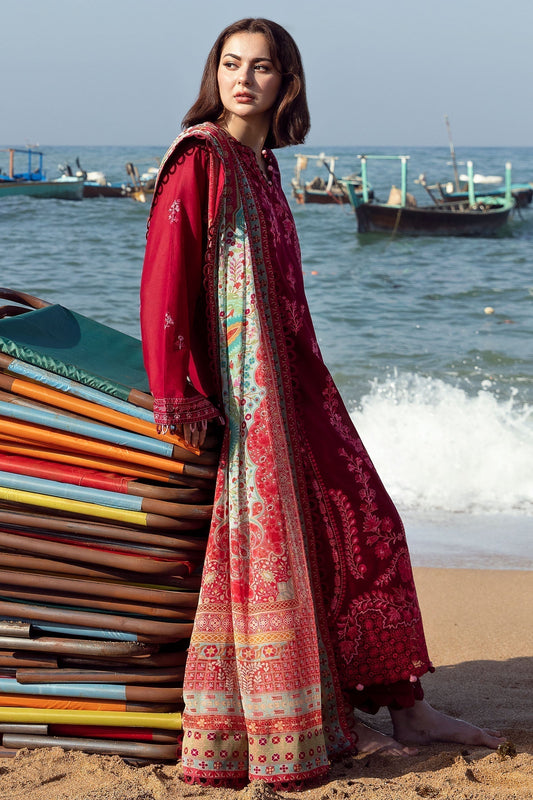 Zaha | Embroidered Lawn Collection | EIRA (ZL23-10 B) - House Of Anaya