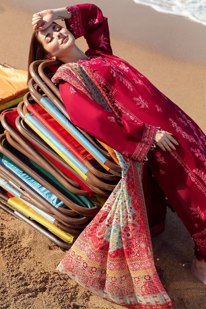 Zaha | Embroidered Lawn Collection | EIRA (ZL23-10 B) - House Of Anaya