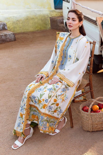 Zaha | Embroidered Lawn Collection | LEYA (ZL23-07 A) - House Of Anaya