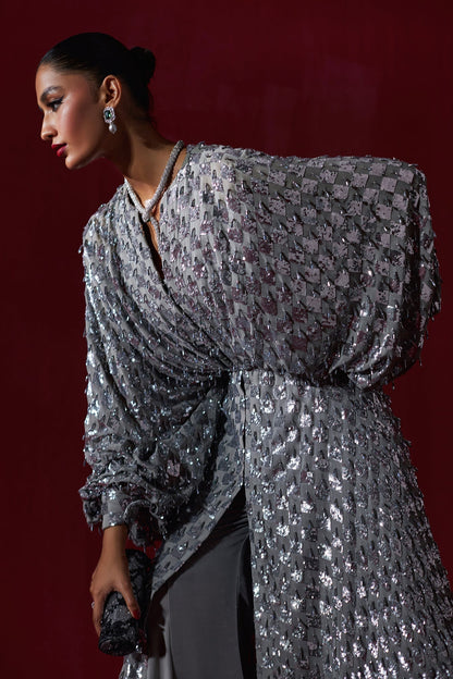 Elan | Luxury Wedding Wears | ÉCLAT DE LUNE D'ARGENT (EP-20996)