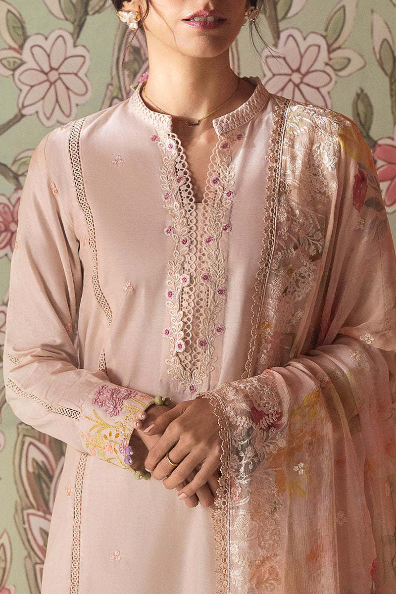 Cross Stitch | Premium Lawn 25 | CORAL CARNATION - House Of Anaya