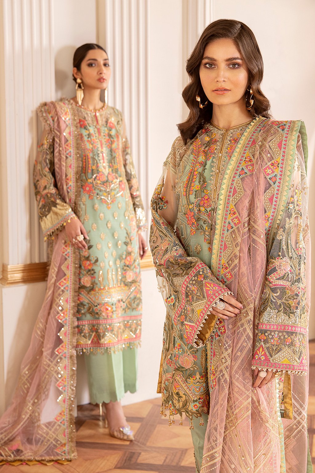 Baroque-EMBROIDERED NET CH07-01 - Riwayat-e-khas