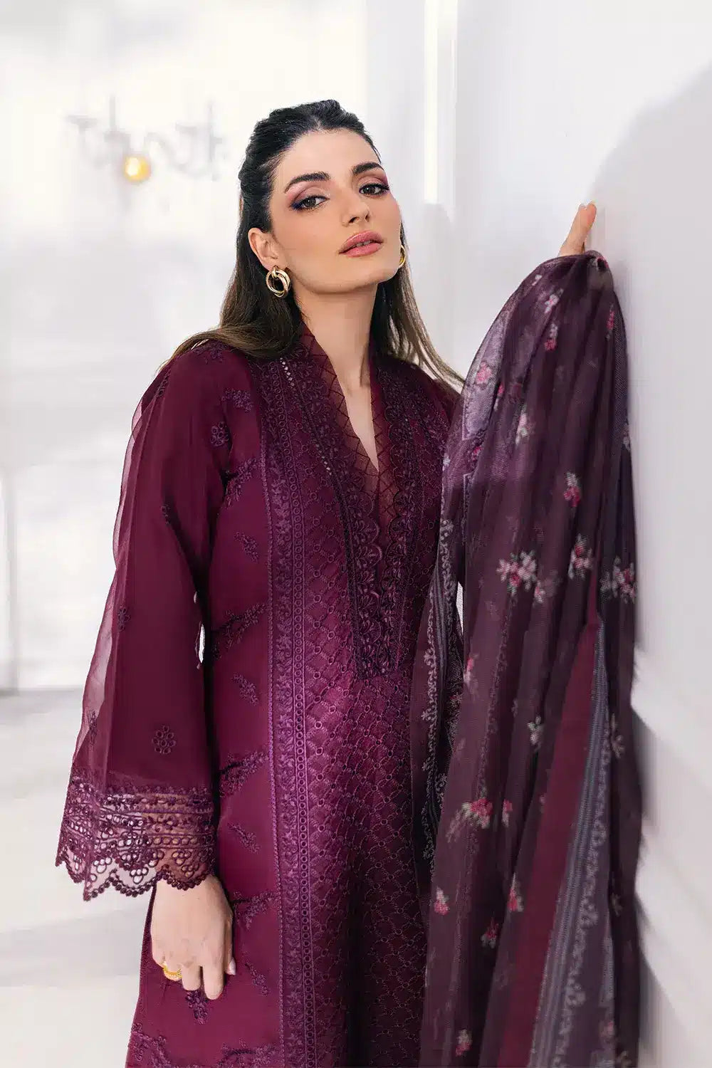 Azure | Embroidered Ensembles 23 | Vintage Rose - House Of Anaya
