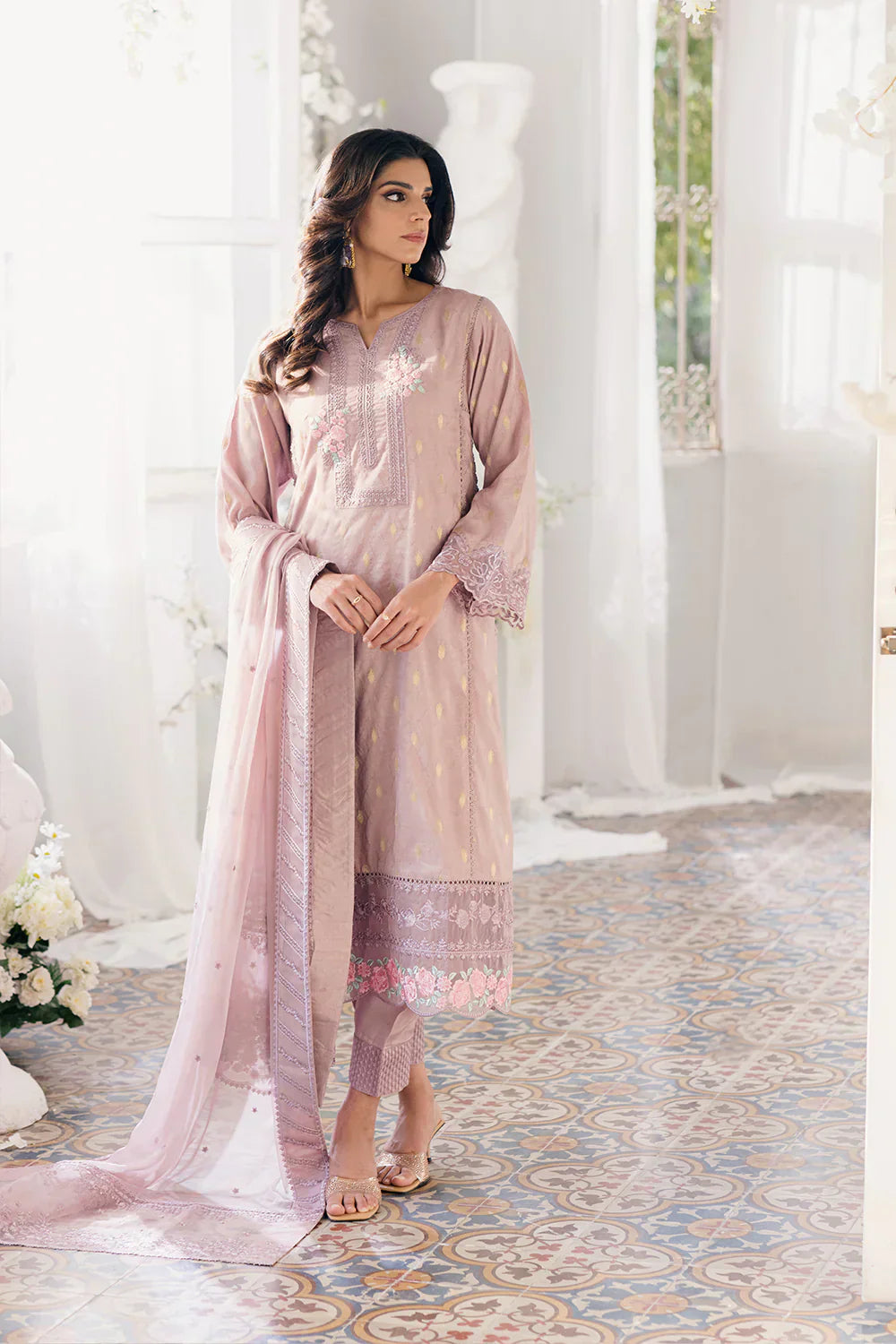 Azure | Ensembles Embroidered Formals | Vintage Mauve - House Of Anaya