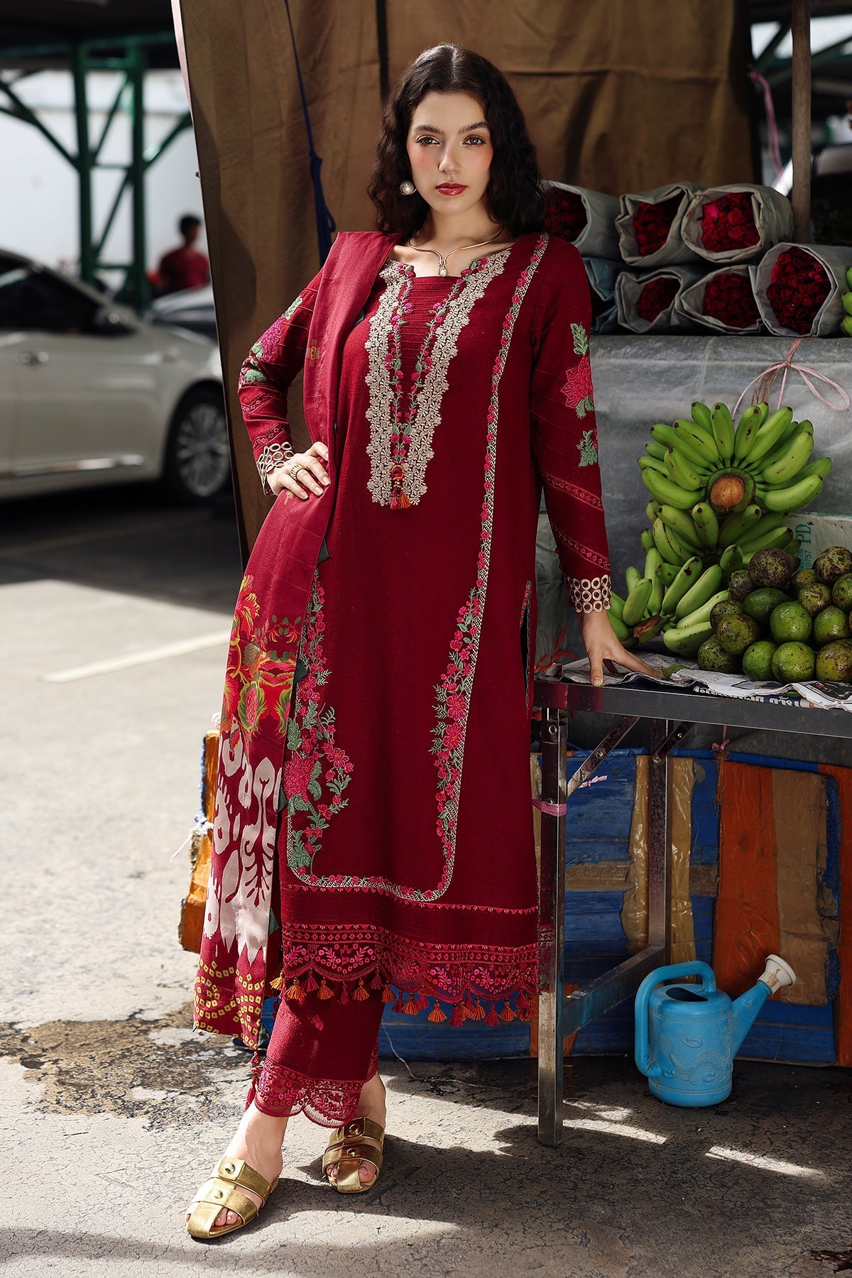 Charizma | Poshima Winters 25 | 3-pc Unstitched Wool Shawl Collection PSW5-01