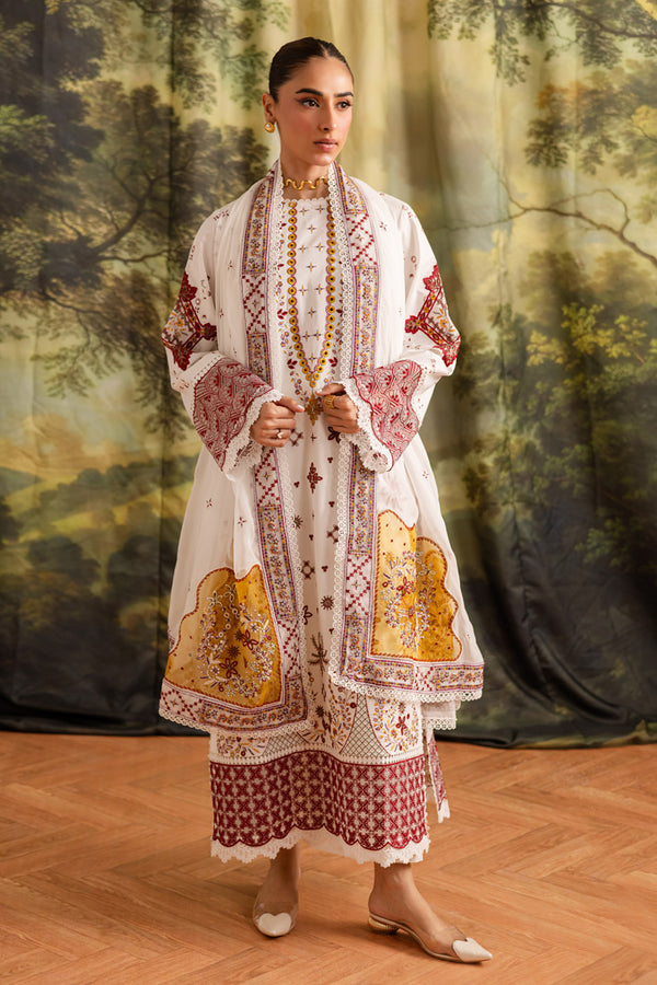 Marjjan | Guzel Lawn | SMC 207-A (White)