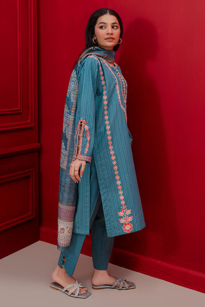 Zellbury | Winter Pret | Embroidered Kurta Dupatta Trouser - 1265 - Libasekhas