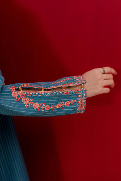 Zellbury | Winter Pret | Embroidered Kurta Dupatta Trouser - 1265 - Libasekhas