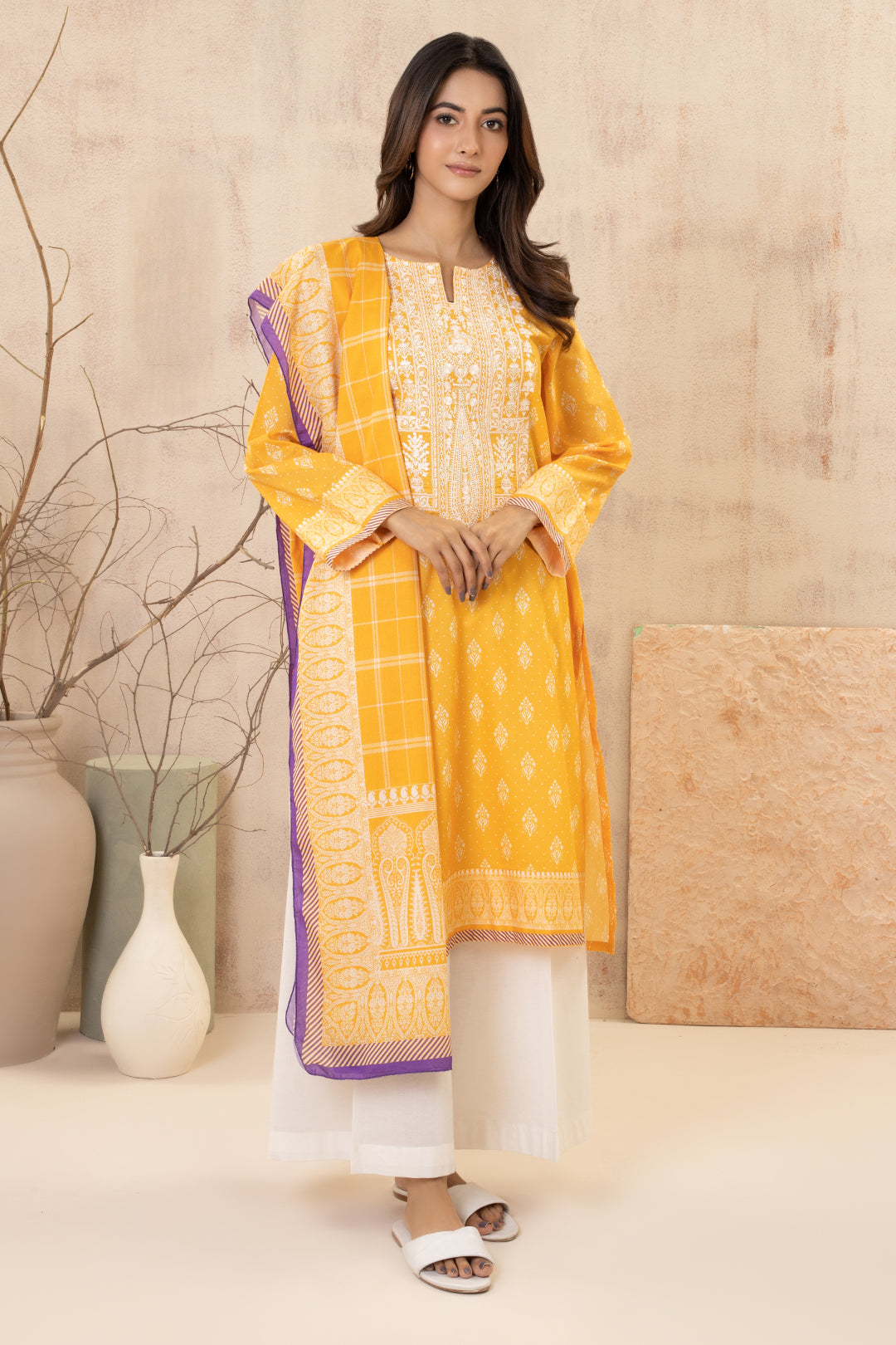 Zellbury | Summer Pret | Embroidered Kurta Dupatta - 2823 - Libasekhas