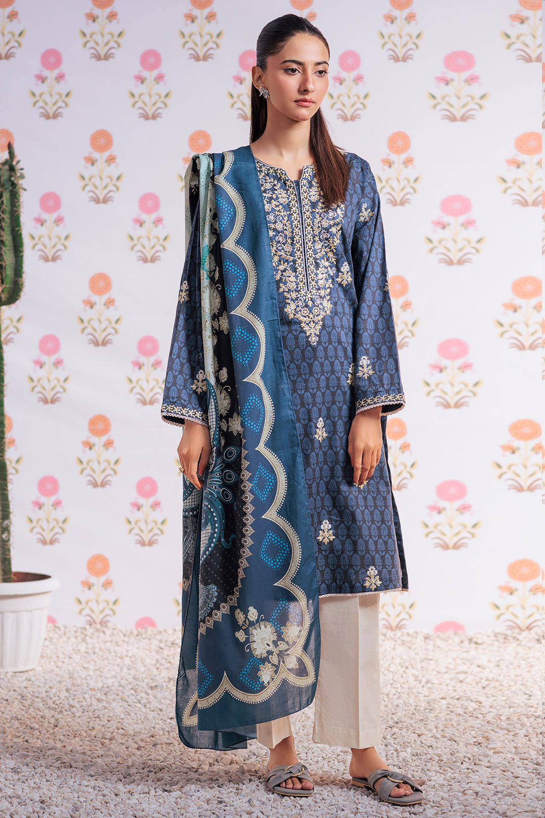 Zellbury | Summer Pret | Embroidered Kurta Dupatta - 2851 - Libasekhas