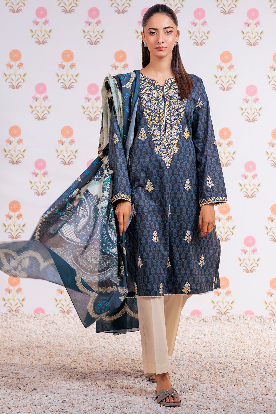 Zellbury | Summer Pret | Embroidered Kurta Dupatta - 2851 - Libasekhas