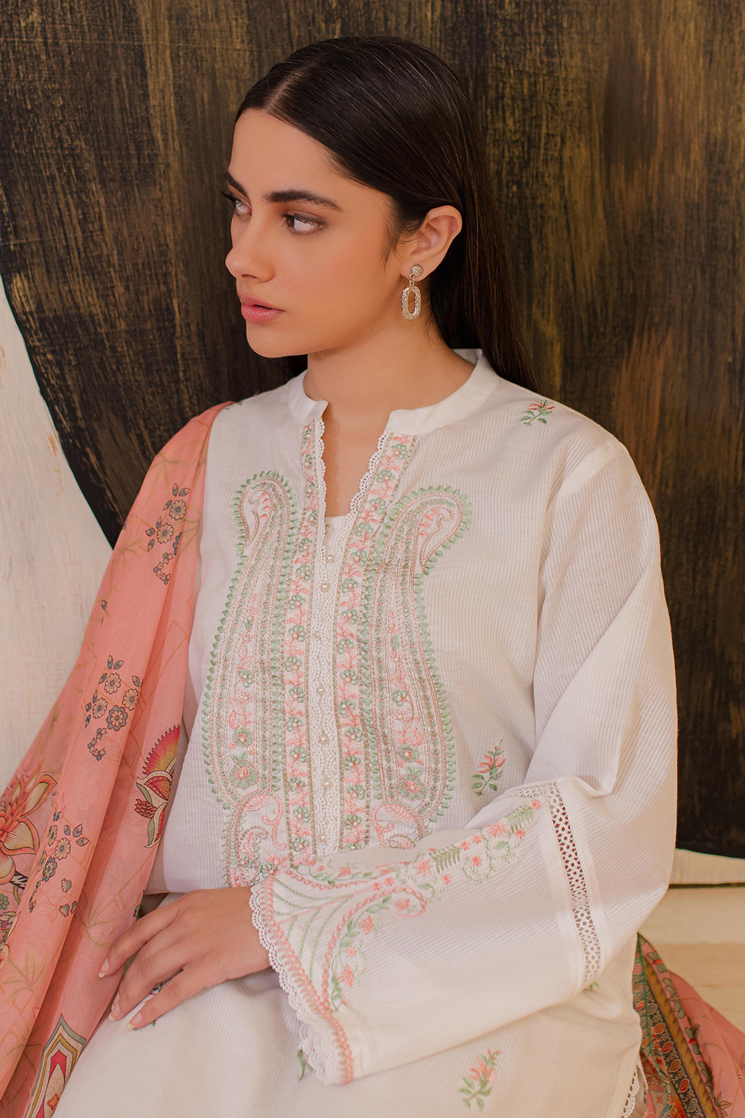Zellbury | Summer Pret | Embroidered Kurta Dupatta - 3330 - Libasekhas