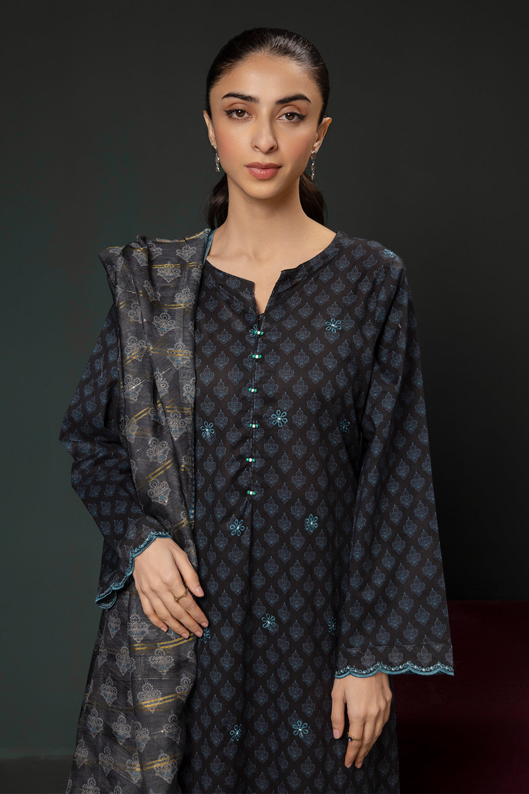 Zellbury | Summer Pret | Embroidered Kurta Dupatta Trouser - 2835 - Libasekhas
