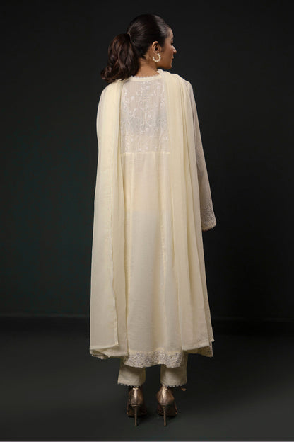 Zellbury | Summer Pret | Embroidered Kurta Dupatta Trouser - 3332 - Libasekhas