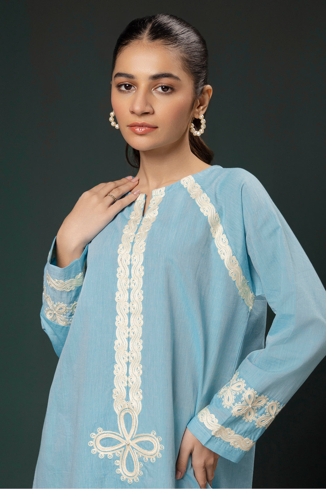 Zellbury | Summer Pret | Embroidered Kurta Trouser - 0977 - Libasekhas
