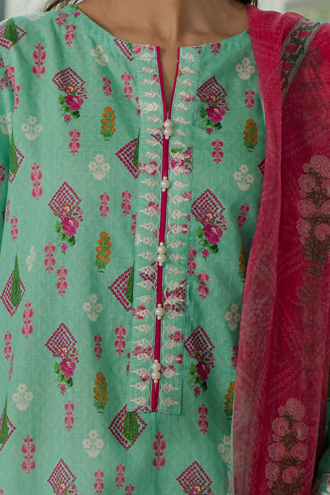 Zellbury | Summer Pret | Embroidered Kurta Dupatta - 1704 - Libasekhas