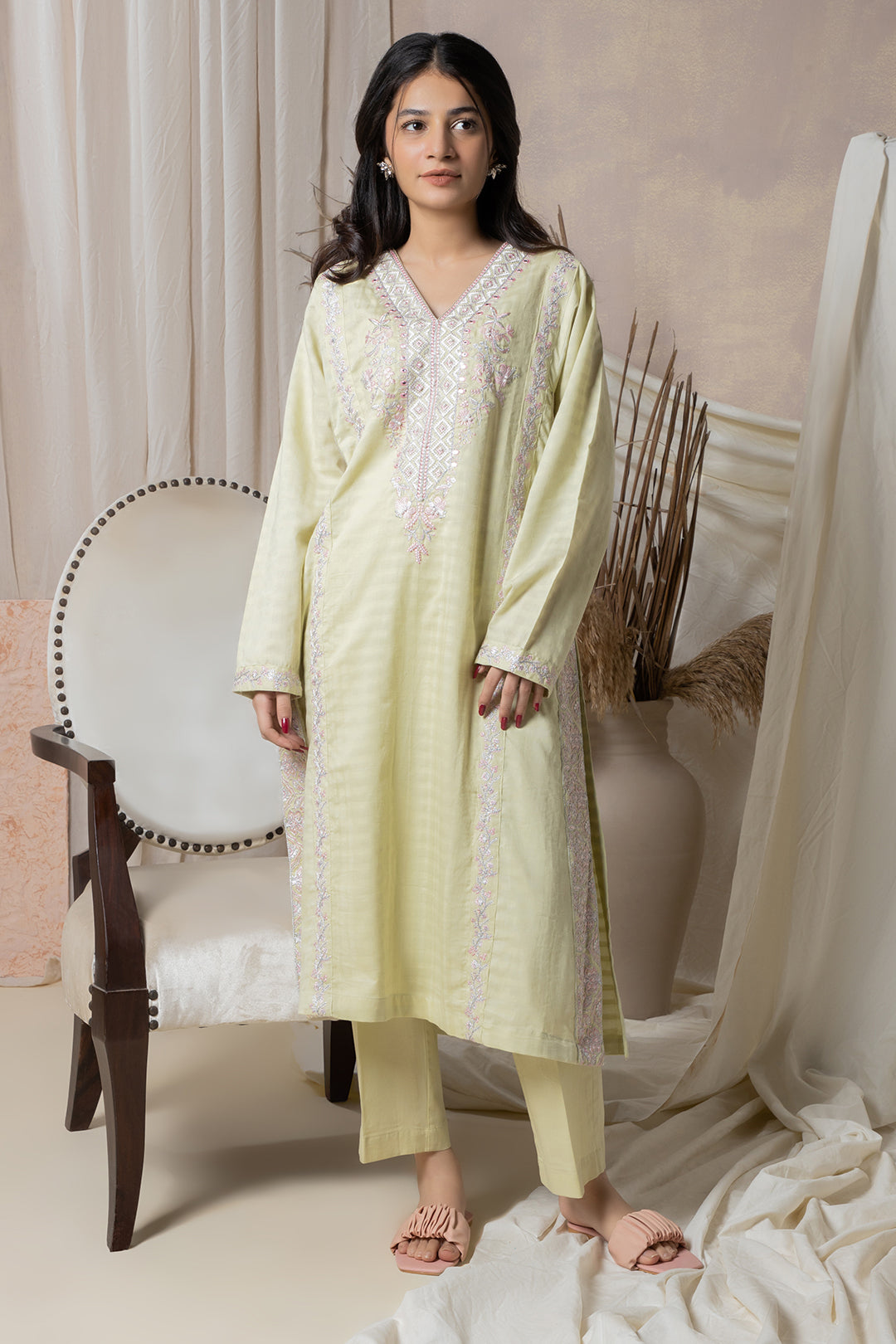 Zellbury | Summer Pret | Embroidered Kurta Trouser - 1767 - Libasekhas