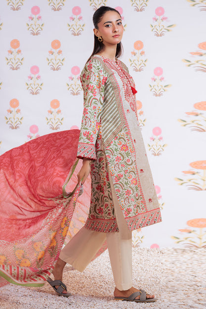 Zellbury | Summer Pret | Embroidered Kurta Dupatta - 1895 - Libasekhas