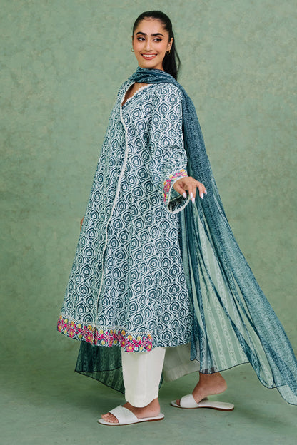Zellbury | Summer Pret | Embroidered  Kurta Dupatta - 1897 - Libasekhas