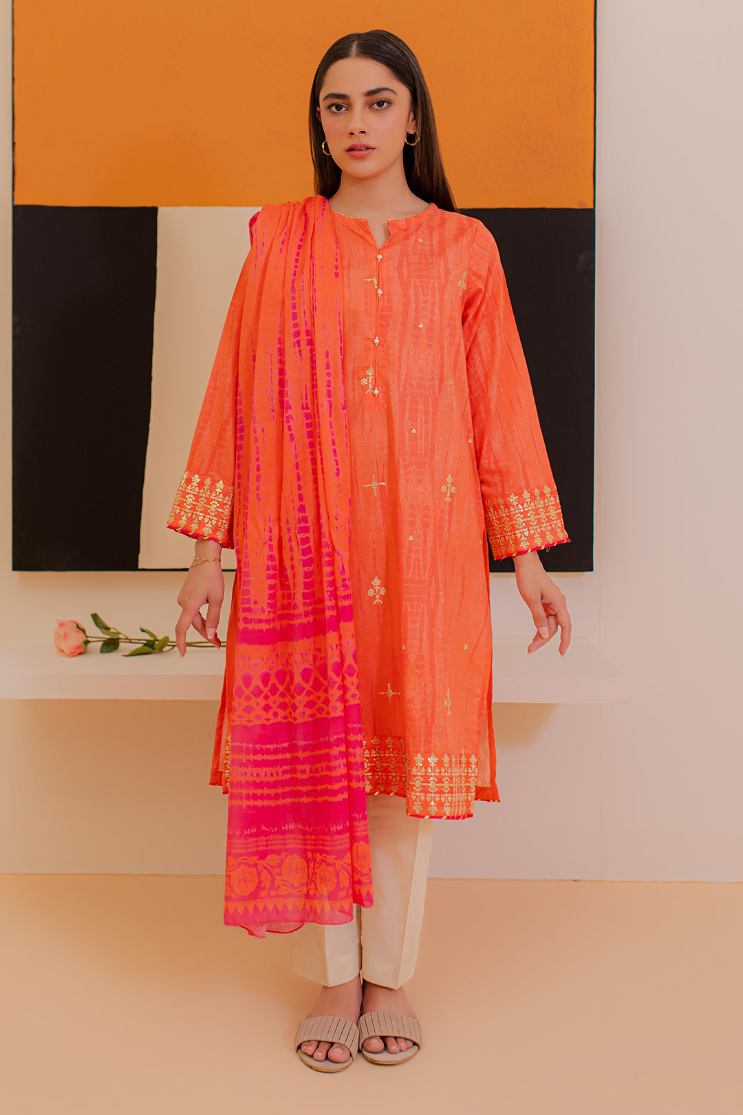 Zellbury | Summer Pret | Embroidered Kurta Dupatta - 1899 - Libasekhas