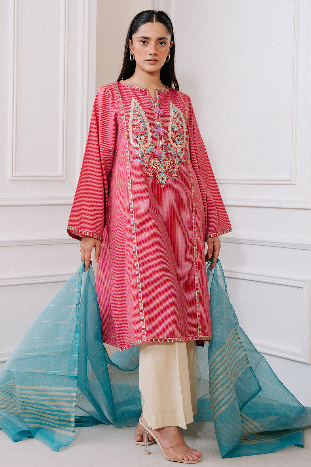 Zellbury | Summer Pret | Embroidered Kurta Dupatta - 1983 - Libasekhas