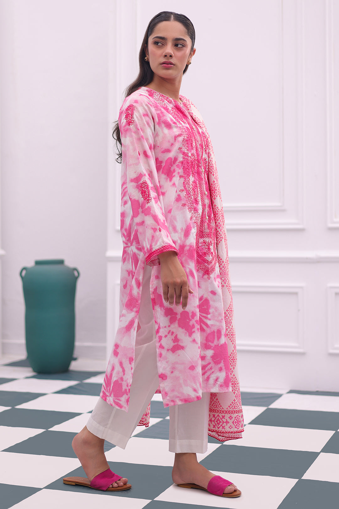 Zellbury | Summer Pret | Embroidered Kurta Dupatta - 2071 - Libasekhas