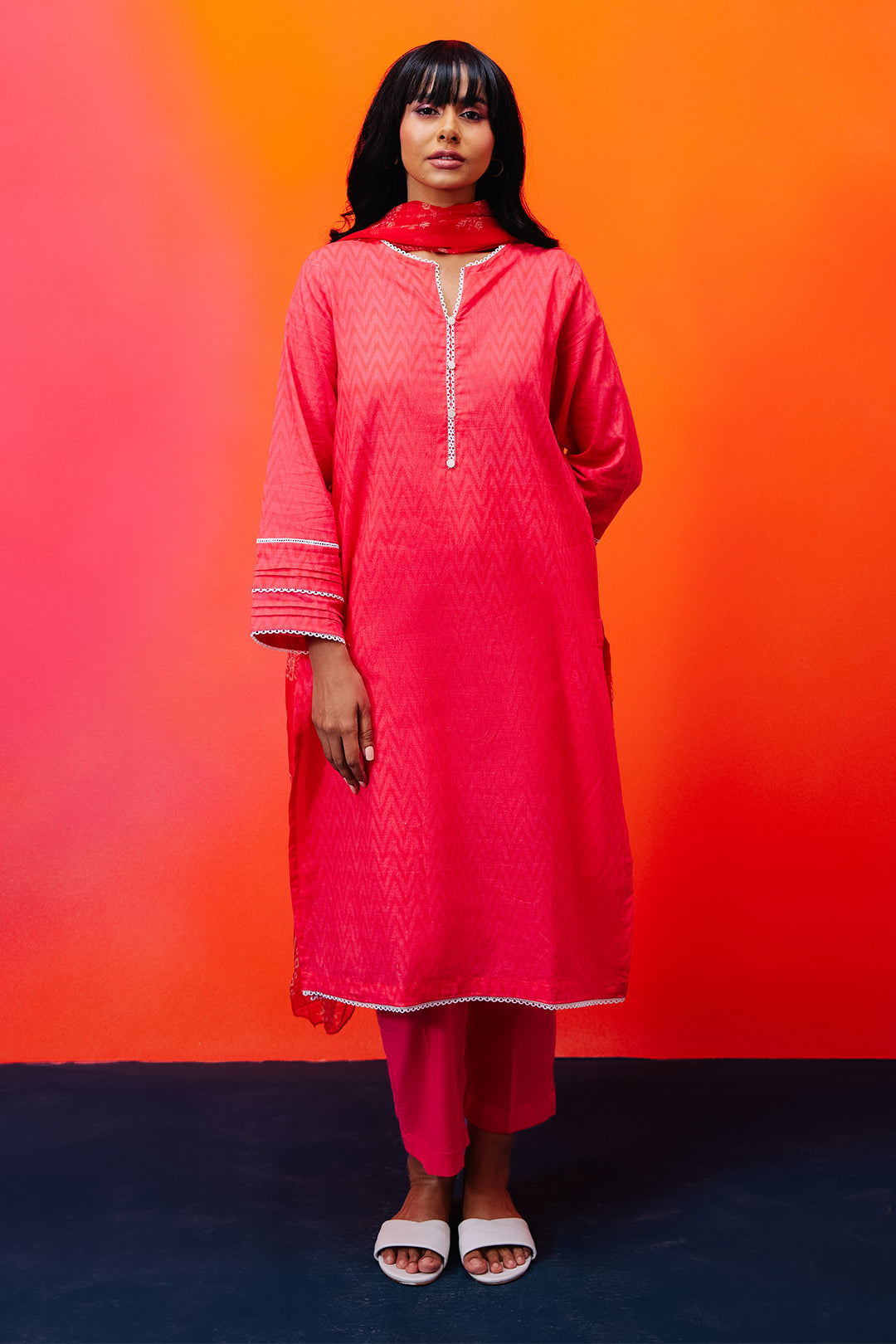 Zellbury | Summer Pret | Kurta Dupatta Trouser - 1525 - Libasekhas