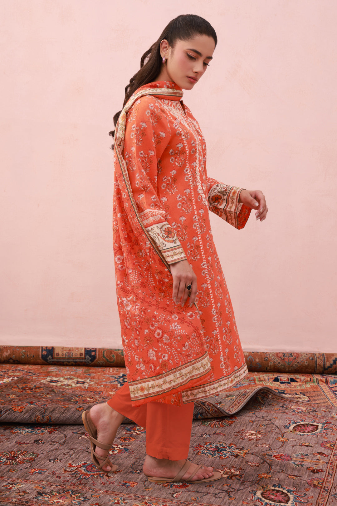 Zellbury | Summer Pret | Embroidered Kurta Dupatta Trouser - 1962 - Libasekhas