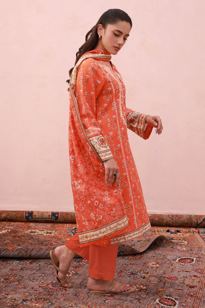 Zellbury | Summer Pret | Embroidered Kurta Dupatta Trouser - 1962 - Libasekhas