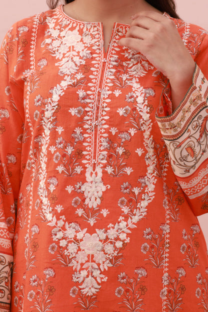 Zellbury | Summer Pret | Embroidered Kurta Dupatta Trouser - 1962 - Libasekhas