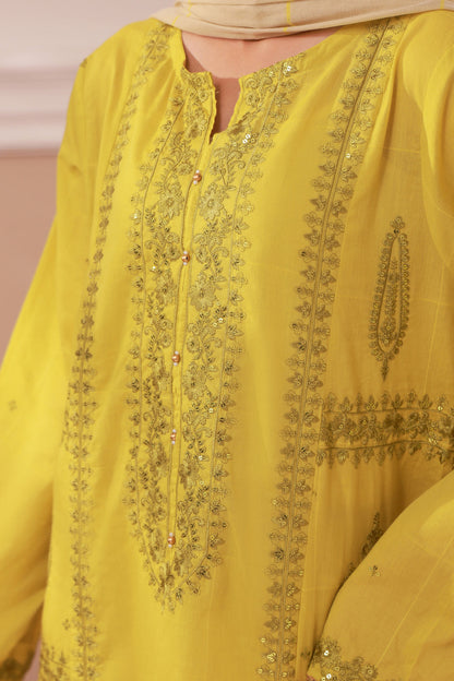 Zellbury | Summer Pret | Embroidered Kurta Dupatta Trouser - 1963 - Libasekhas