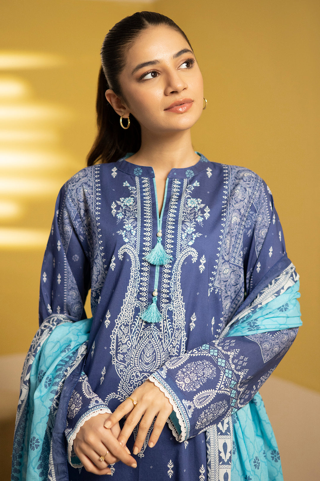 Zellbury | Summer Pret | Kurta Dupatta Trouser - 2102 - Libasekhas